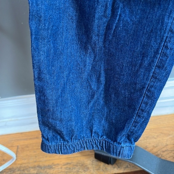 🇪🇸🐠Old Navy Denim Chambray Jumpsuit | Utility Drawstring Waist Short Sleeve XS - Picture 5 of 6